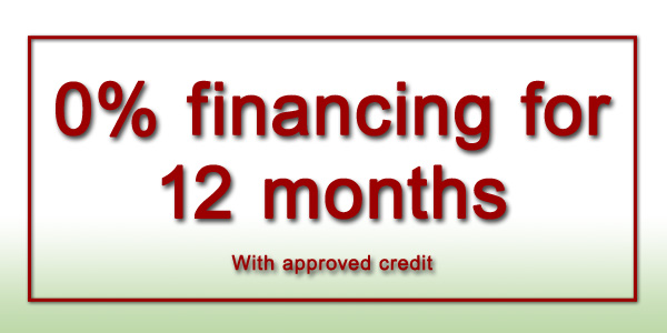 0% financing for 12 months