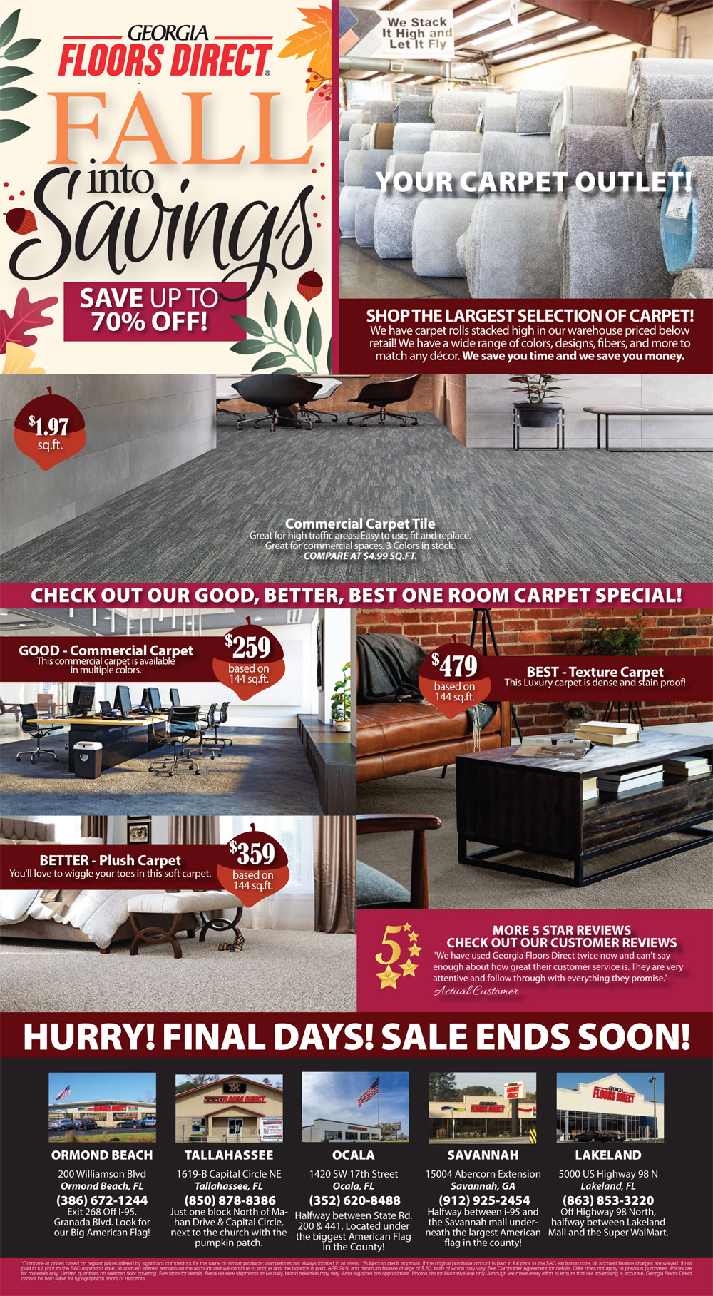 Specials at all our locations.