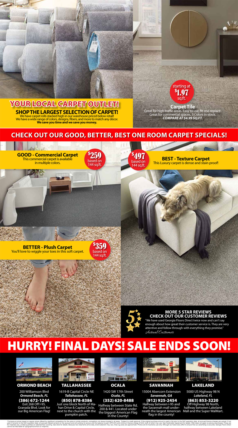 Specials at all our locations.