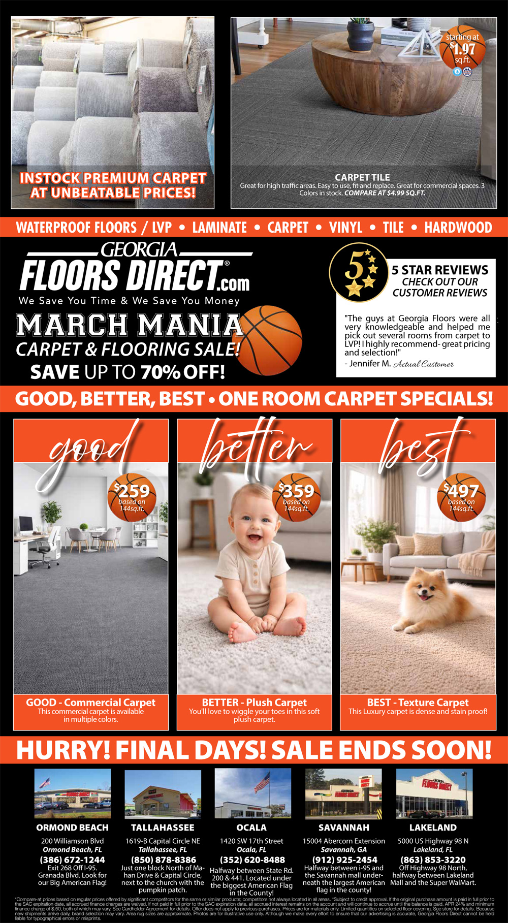 Specials at all our locations.